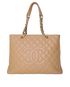 Chanel CC Quilted GST, &pound;1,600, Handbags, Beige/Brown, Leather, Front view